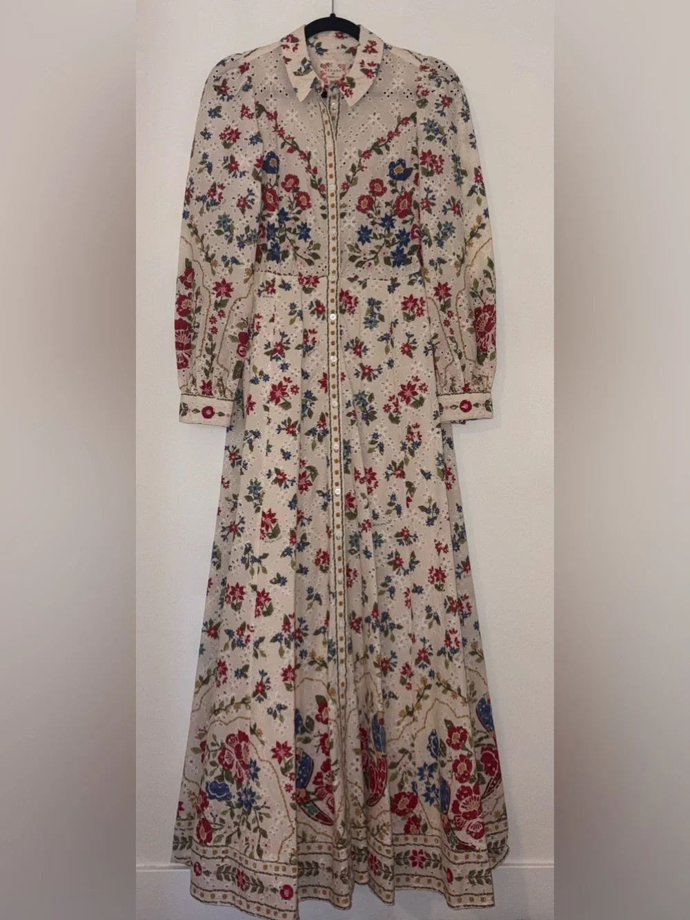 Sezane x Farm Rio Bella Dress in Jardim Romantico Cream Floral Dress FR34/US2 - Picture 5 of 9